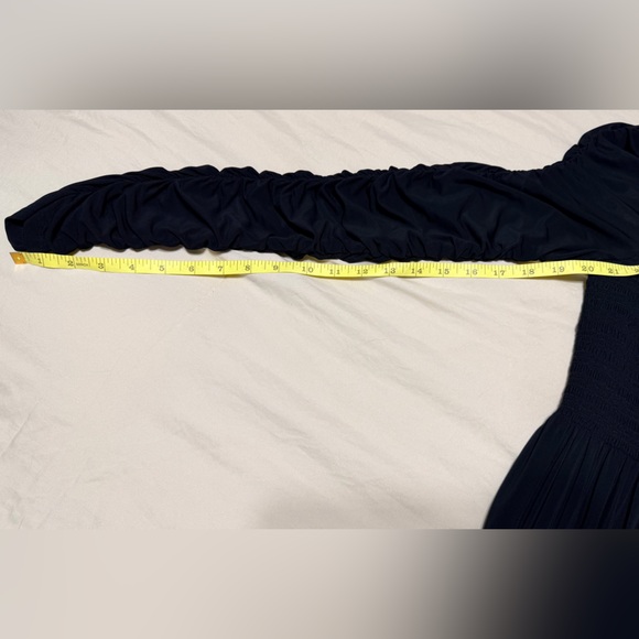 NWT La Ligne Mary Alice Smocked Tiered Long Sleeve Black Maxi Dress Size M - Picture 12 of 13